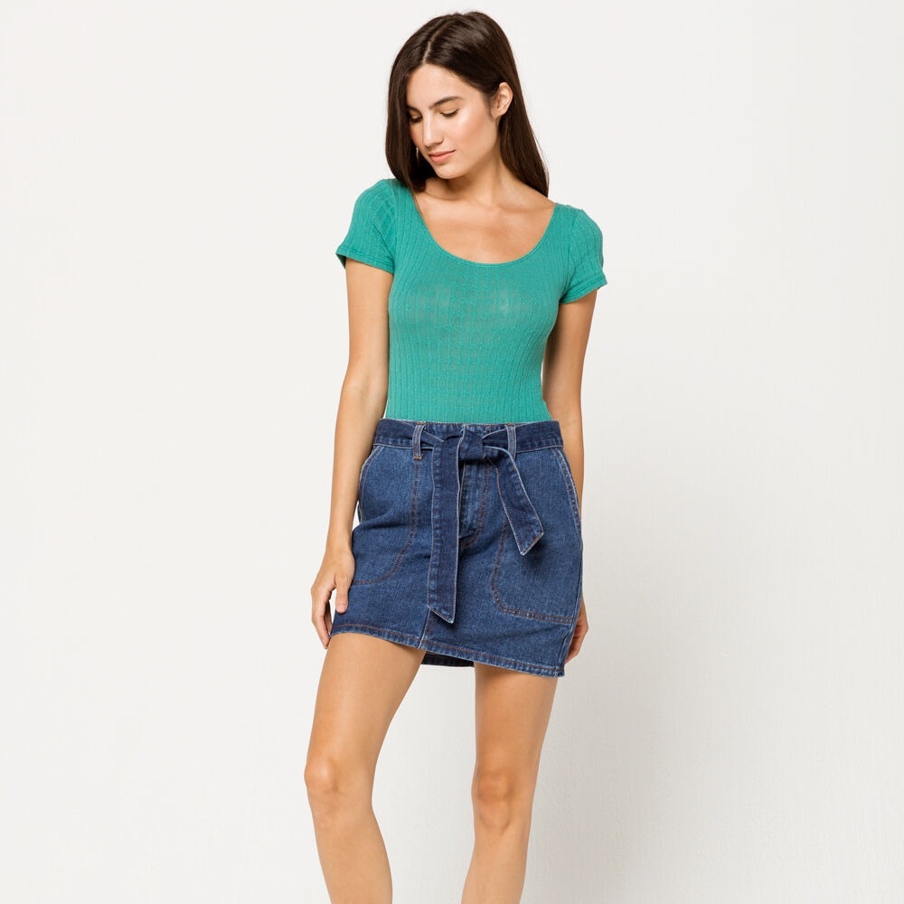 BILLABONG Live Simple Indigo Denim Skirt